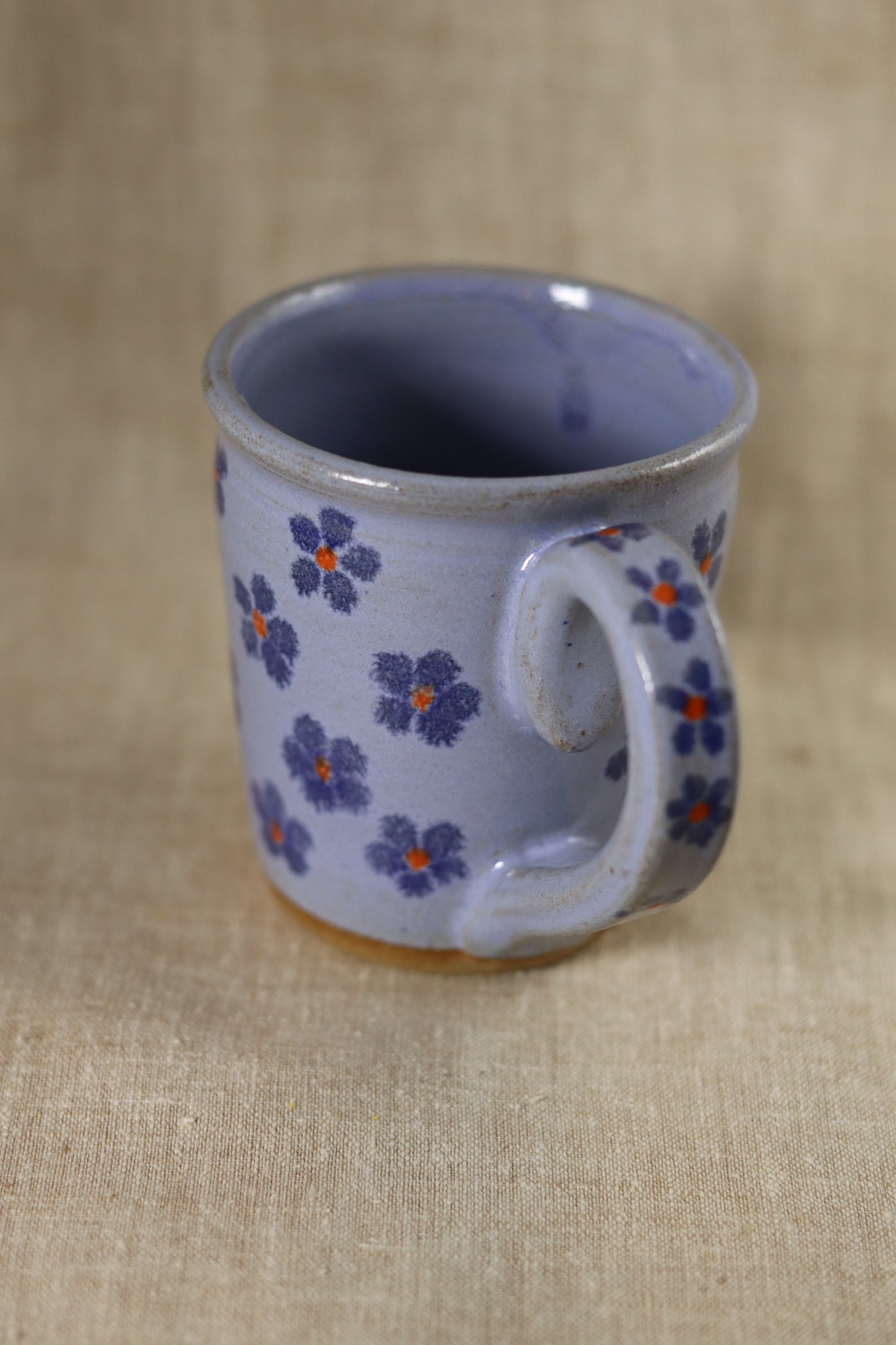 Shortie Blue Flower Mug