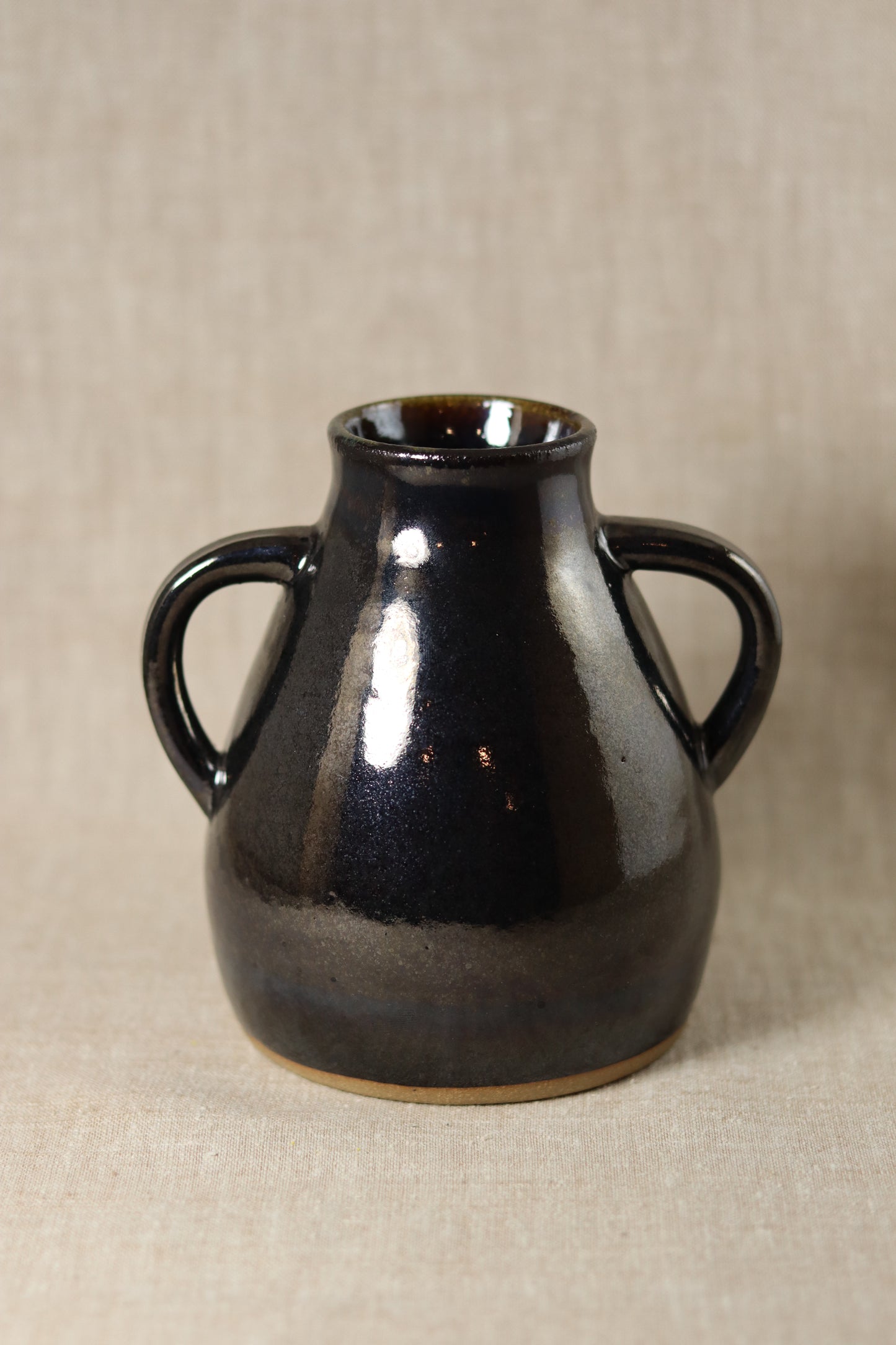 Black Double Handle Vase