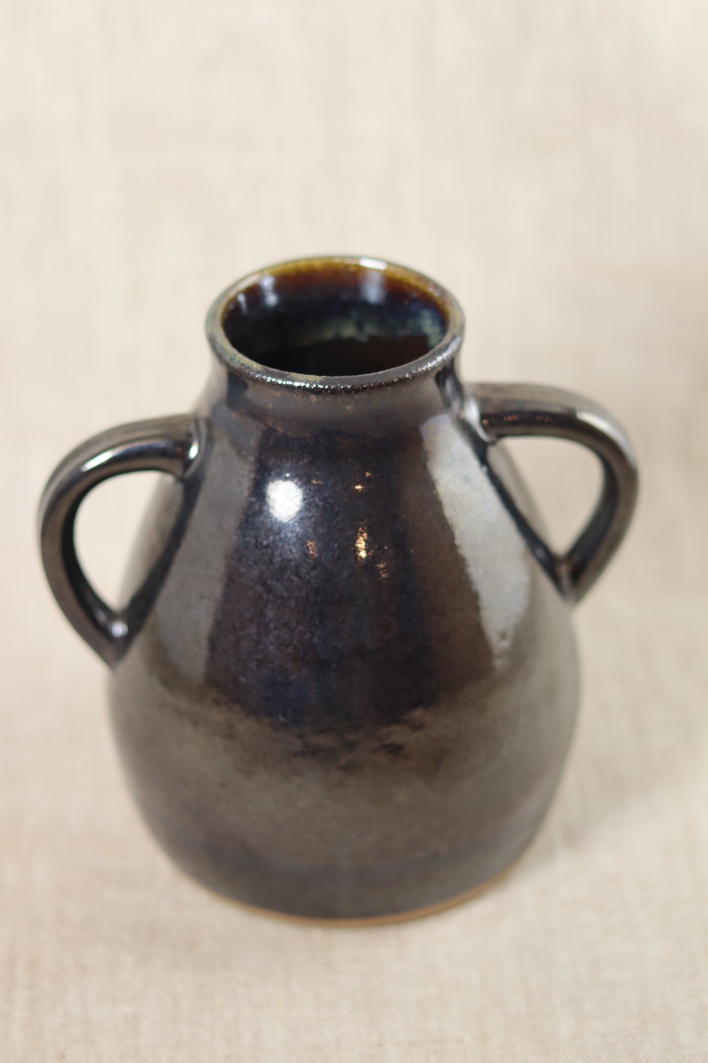 Black Double Handle Vase