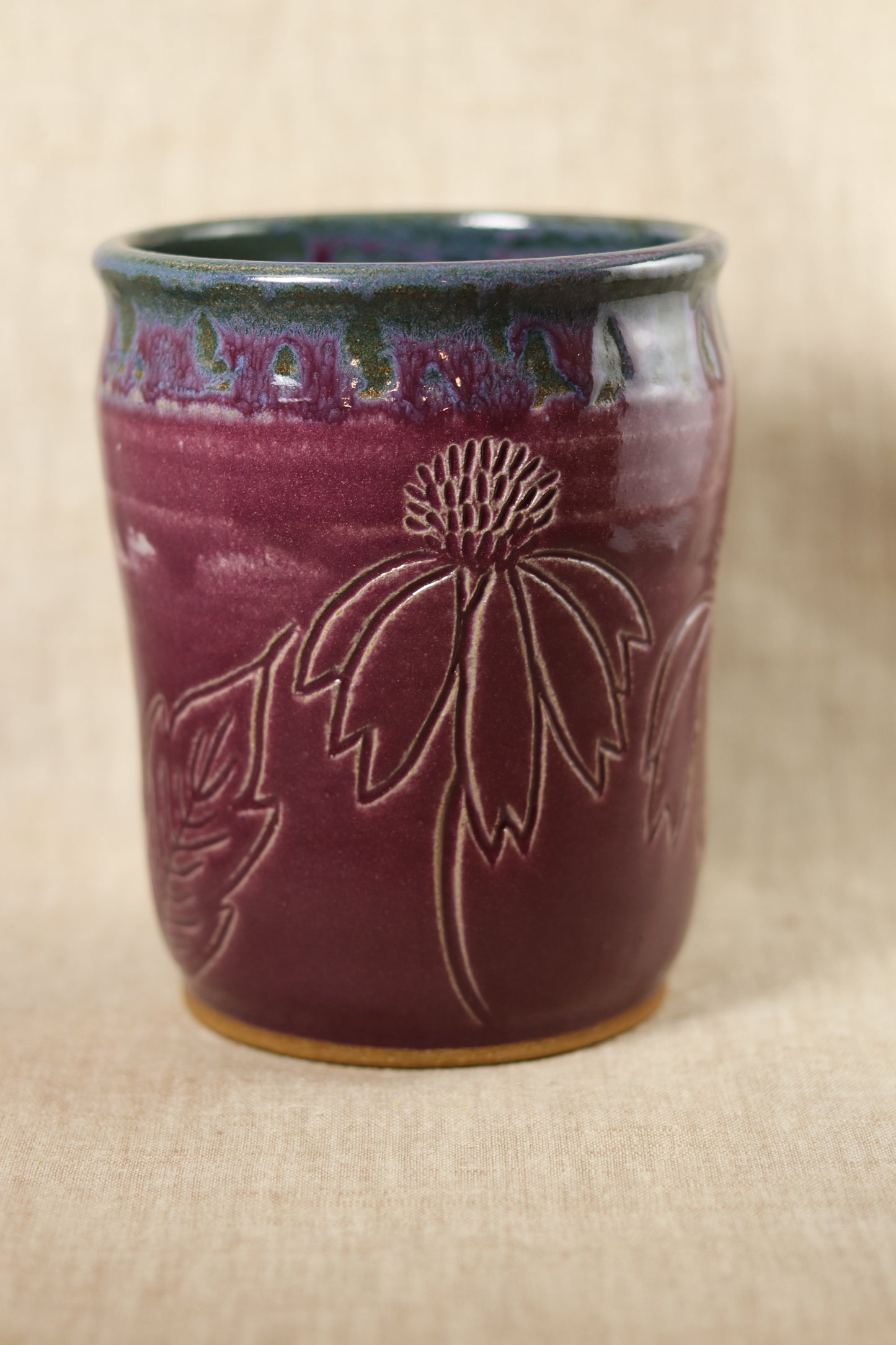 Echinacea Carved Vase