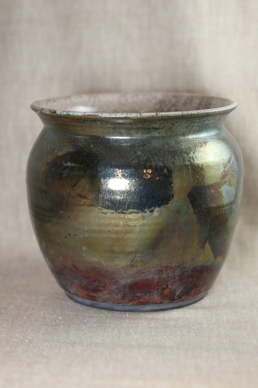 Wide Opening Raku Vase