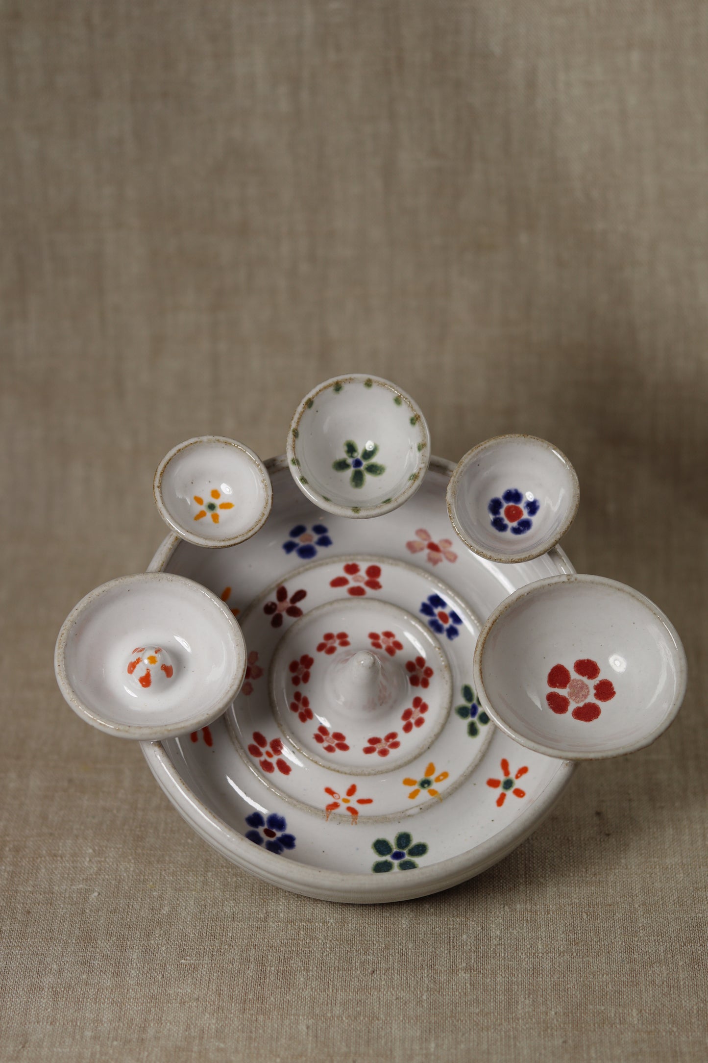 White Flower Jewelry Dish