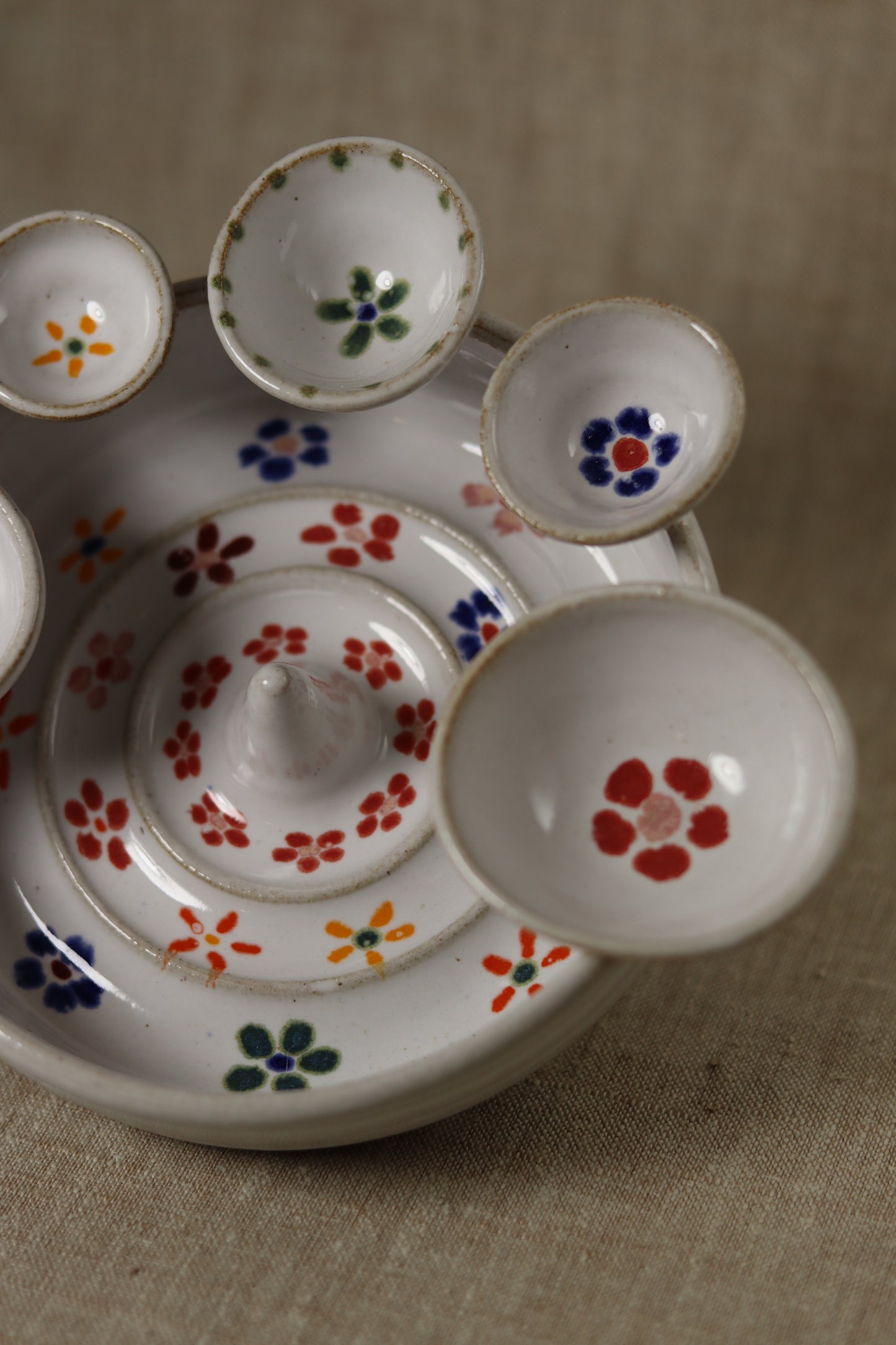 White Flower Jewelry Dish