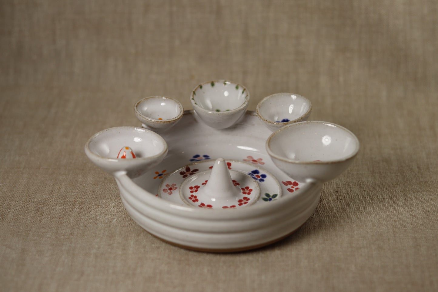 White Flower Jewelry Dish