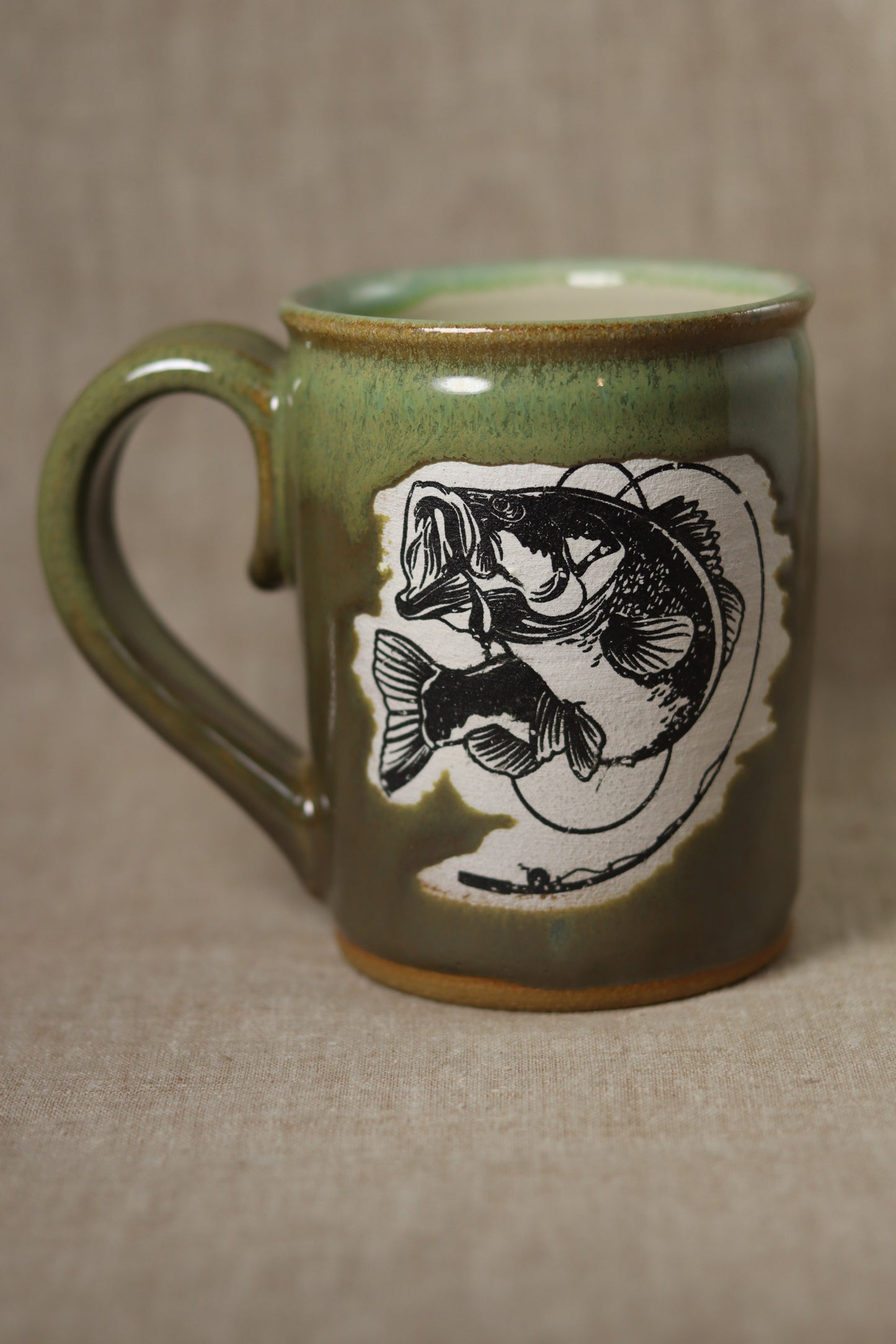 Green Bass Fish Mug