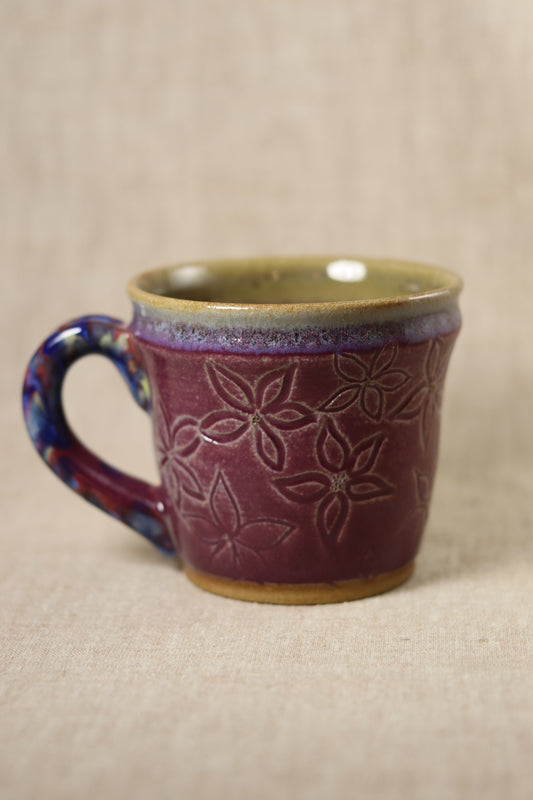 Carved Flower Mug