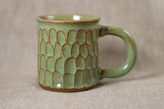 Hammered Green Mug