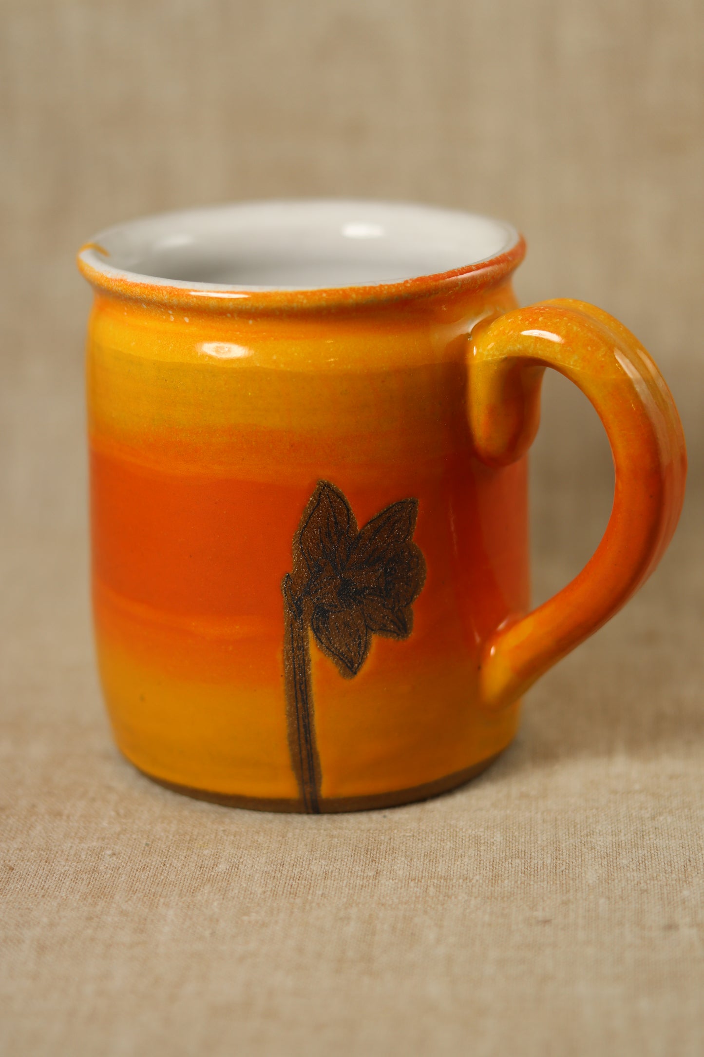 Sunset Orange Daffodil Mug