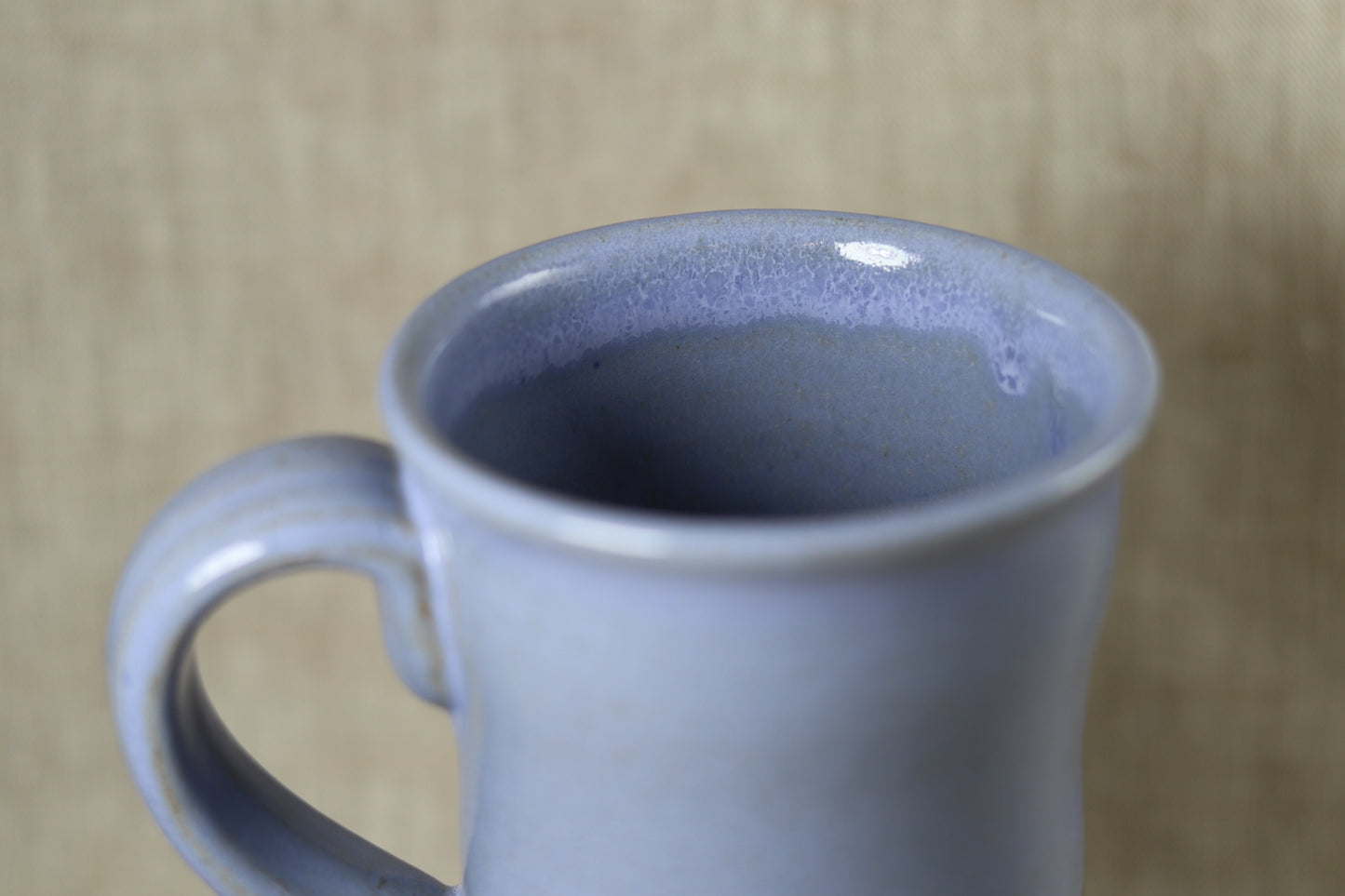 Tall Blue Hammered Mug