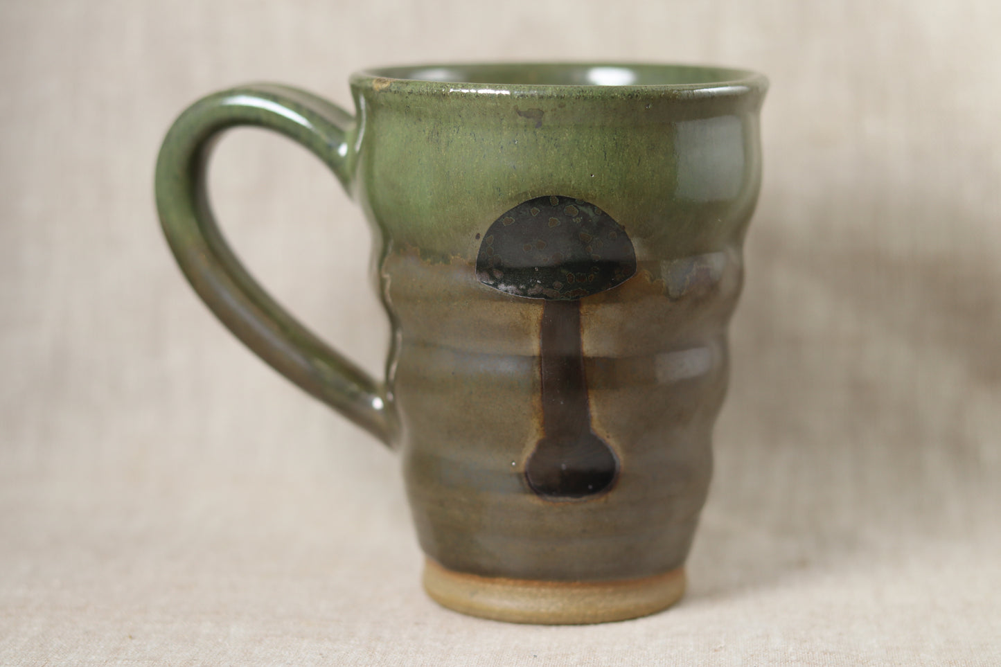 Tall Green Mushroom Mug