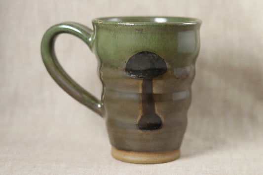 Tall Green Mushroom Mug