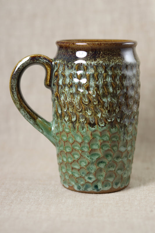 Earthy Tall Hammered Mug