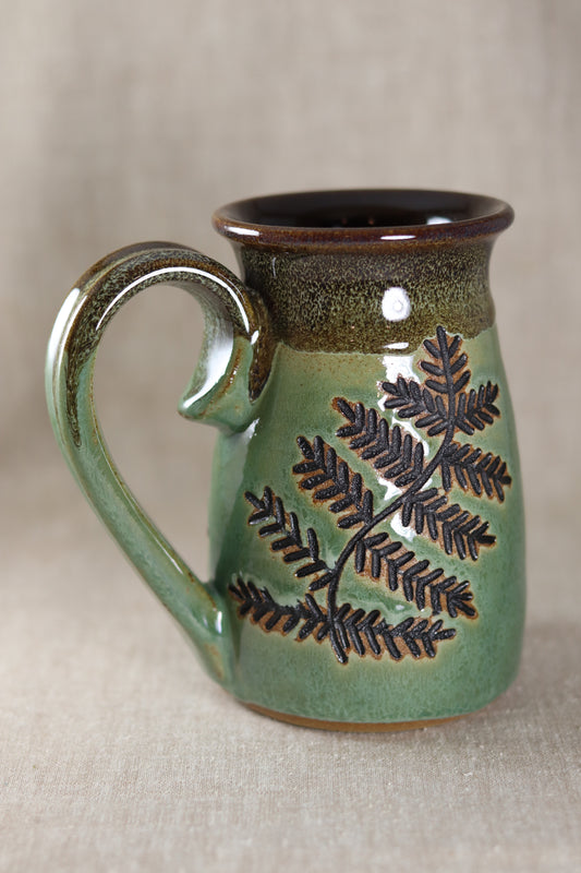 Earthy Green Tall Fern Mug