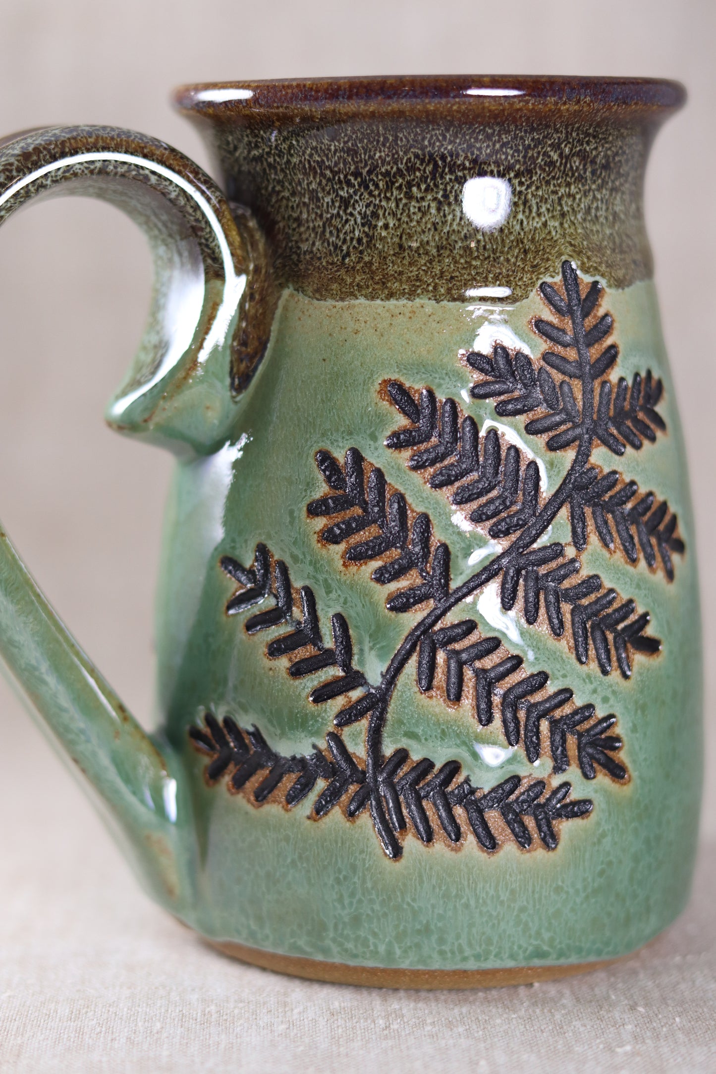 Earthy Green Tall Fern Mug