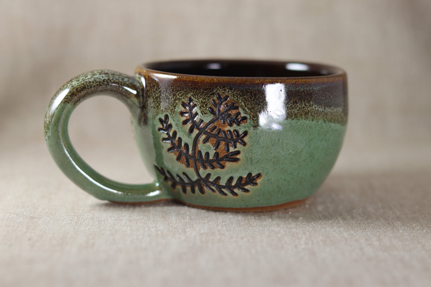 Cappuccino Earthy Fern Mug