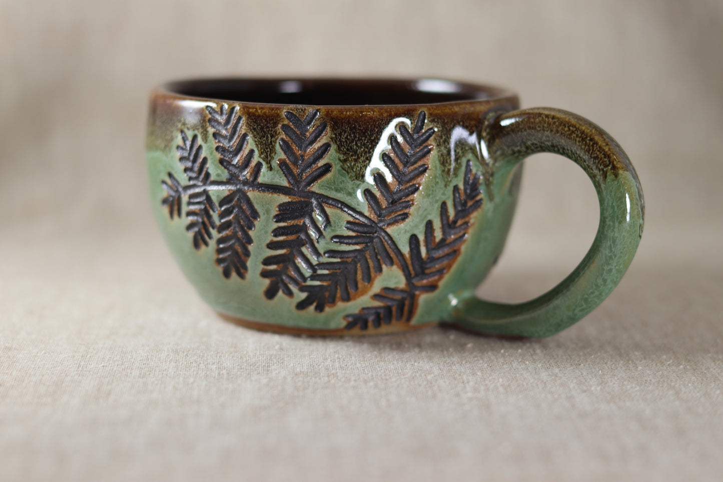 Cappuccino Earthy Fern Mug