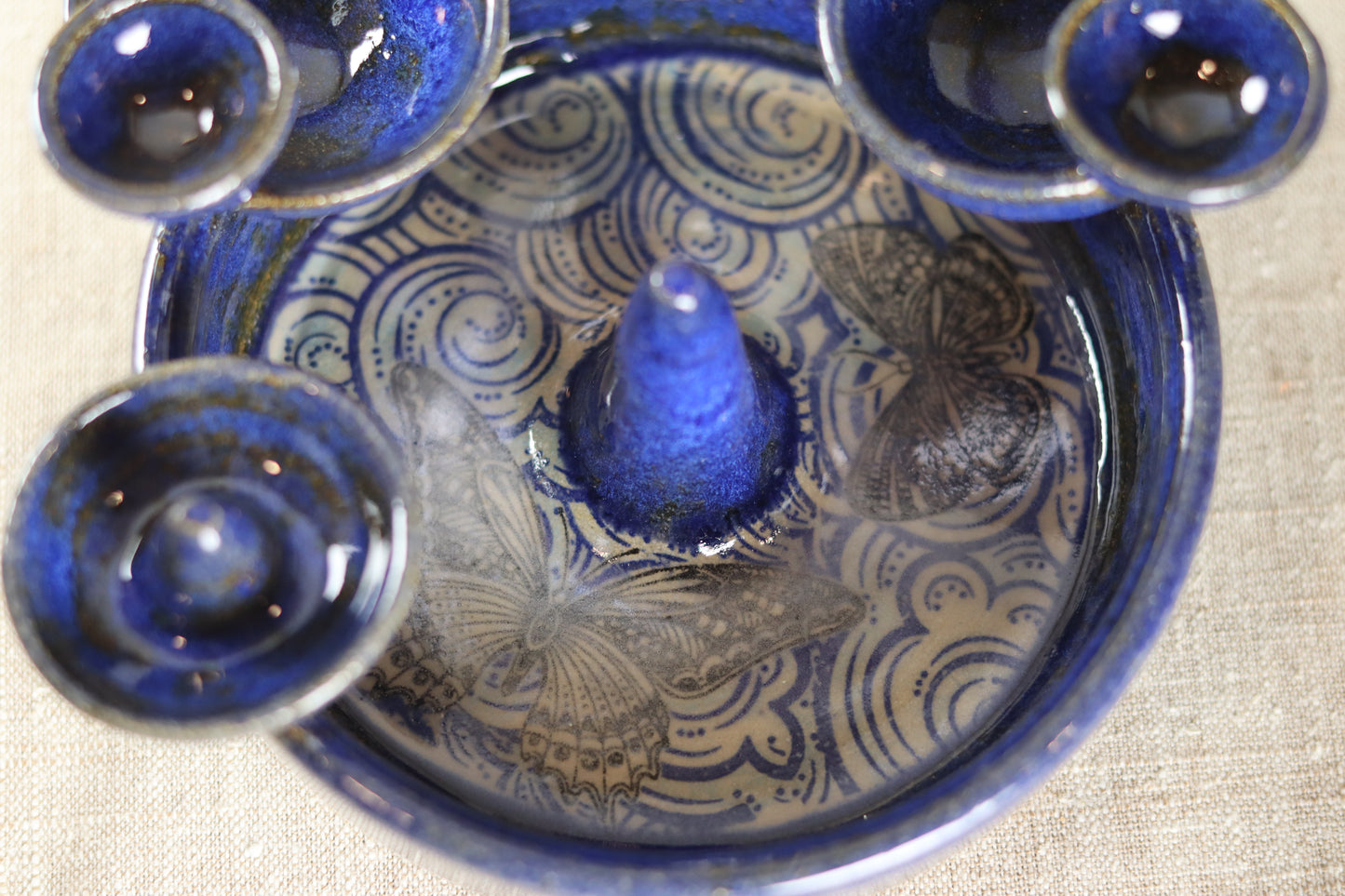 Blue Butterfly Jewelry Dish