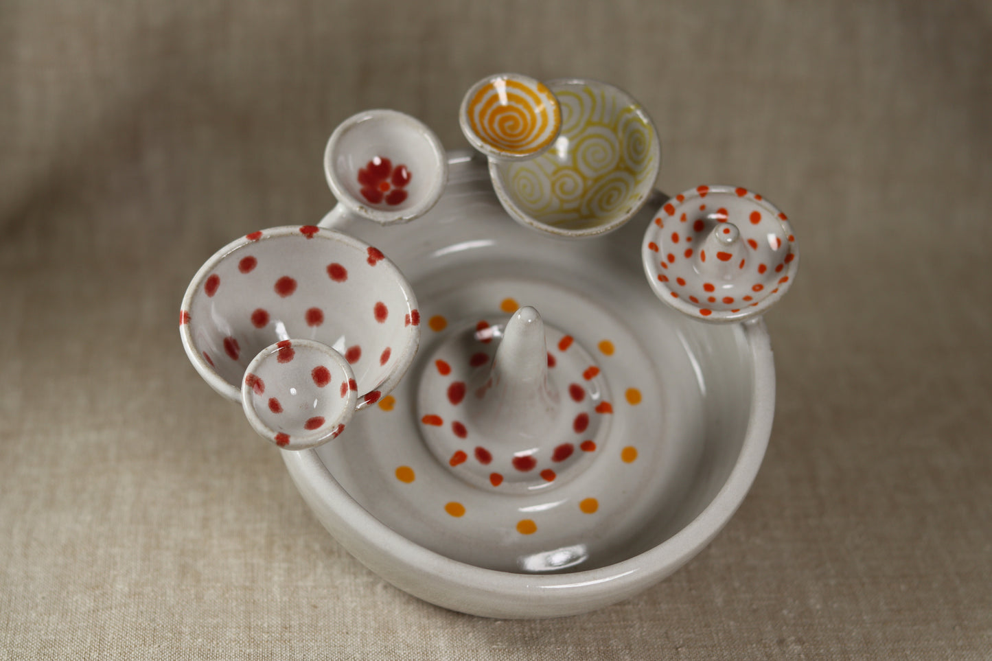 Polka Dot Swirl Jewelry Dish