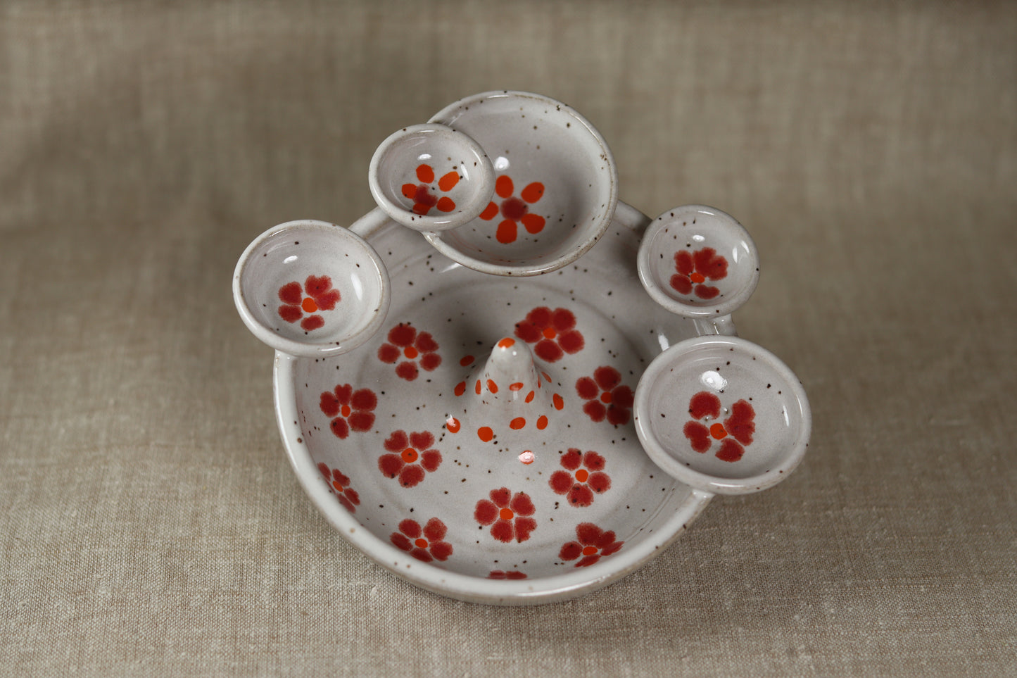 Pink Flowers Jewelry Dish