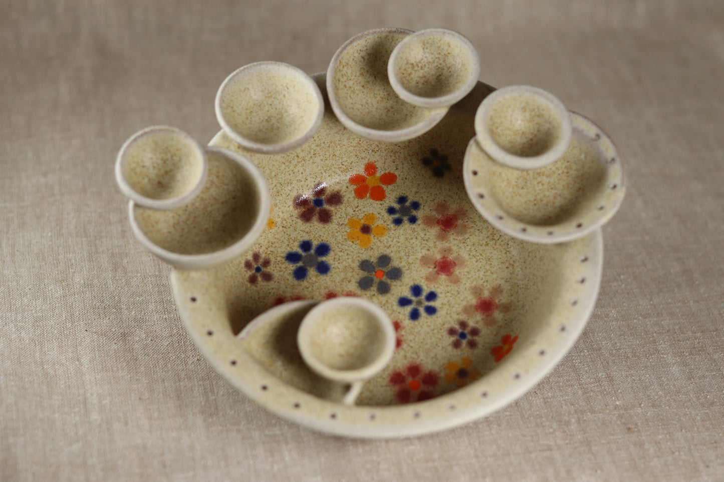 Oatmeal & Flowers Jewelry Dish